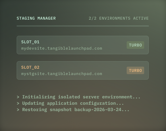 Staging Manager Terminal Form